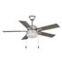 Seasons Ozark 44" Silver Indoor/Outdoor Ceiling Fan With Light and Reversible White Oak/Deep Silver Blades (5-Blade)