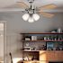 Seasons Sinclair 44" Brushed Nickel Indoor Ceiling Fan With Light and Reversible Walnut/Maple Blades (5-Blade)