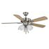 Seasons Sinclair 44" Brushed Nickel Indoor Ceiling Fan With Light and Reversible Walnut/Maple Blades (5-Blade)