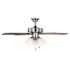 Seasons Sinclair 44" Brushed Nickel Indoor Ceiling Fan With Light and Reversible Walnut/Maple Blades (5-Blade)