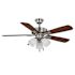 Seasons Sinclair 44" Brushed Nickel Indoor Ceiling Fan With Light and Reversible Walnut/Maple Blades (5-Blade)