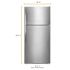 Whirlpool ENERGY STAR 14 Cu. Ft. Top Freezer Refrigerator, Monochromatic Steel