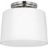 Progress Lighting Adley 1-Light Flush Mount, 8.6", Brushed Nickel, Frosted