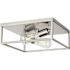 Progress Lighting Perimeter 2-Light Indoor Flush Mount, 12", Brushed Nickel