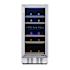 NewAir 15" Built-In 29 Bottle Dual Zone Compressor Wine Fridge, Quiet Operation,Beech Wood Shelves And Recessed Kickplate