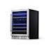 NewAir 24" Built-In 46 Bottle Dual Zone Compressor Wine Fridge, Quiet Operation,Beech Wood Shelves And Recessed Kickplate