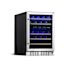 NewAir 24" Built-In 46 Bottle Dual Zone Compressor Wine Fridge, Quiet Operation,Beech Wood Shelves And Recessed Kickplate