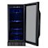 NewAir 15" Flipshelf Wine And Beverage Refrigerator, Reversible Shelves Hold 80 Cans Or 33 Bottles, Black Stainless Steel