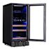 NewAir 15 Inch Wine And Beverage Refrigerator - 13 Bottles 48 Cans Capacity Dual Temperature Zone Wine Cooler Black Ss