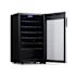 NewAir Freestanding 33 Bottle Compressor Wine Fridge In Stainless Steel, Adjustable Racks And Exterior Digital Thermostat