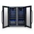 NewAir Shadow Series Wine Cooler Refrigerator 18 Bottles 59 Cans Dual Temp Zones, Freestanding Mirrored Wine Beverage Fridge