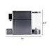 Amenity Services Espresso/Hot Water Pearl Grey Satin Exterior W/ Black Chrome