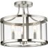 Progress Lighting Gilliam 3-Light Indoor Semi-Flush Mount, 16", Brushed Nickel