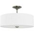 Progress Lighting Inspire 3-Light Indoor Semi-Flush Mount, 18", Brushed Nickel