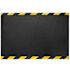 M+a Matting Duracomfort Grip Surface Mat Black With Striped Border 2'X3'