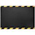 M+a Matting Duracomfort Grip Surface Mat Black With Striped Border 3'X5'