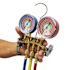 Mastercool Brass 2-Way Manifold, 3 1/8" Gauges,3-60" Hoses R22, R410a, R404a