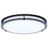 SATCO Glamour LED 17 Inch Flush Mount Black Finish CCT Selectable