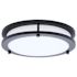 SATCO Glamour LED 10 Inch Flush Mount Black Finish  CCT Selectable
