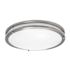 Seasons Carlisle 14-Inch Round 13w-27w Dimmable Integrated LED Flush Mount Light With 3 CCT Selectable In Brushed Nickel