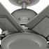 Hunter Fan 72" Downtown Ceiling Fan, Damp Rated, Matte Silver