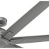 Hunter Fan 72" Downtown Ceiling Fan, Damp Rated, Matte Silver