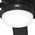 Hunter Fan 52" Brazos Ceiling Fan With LED Light, Damp Rated, Matte Black