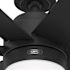 Hunter Fan 52" Brazos Ceiling Fan With LED Light, Damp Rated, Matte Black