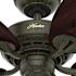 Hunter Fan 54" Bayview Ceiling Fan And Pull Chain, Damp Rated, Provencal Gold