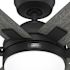 Hunter Fan 52" Georgetown Hunter Fanexpress Ceiling Fan With Led, Matte Black