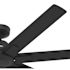 Hunter Fan 60" Downtown Ceiling Fan, Damp Rated, Matte Black