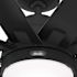 Hunter Fan 72" Overton Ceiling Fan With LED Light, Damp Rated, Matte Black