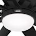 Hunter Fan 60" Overton Ceiling Fan With LED Light, Damp Rated, Matte Black