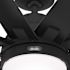Hunter Fan 60" Overton Ceiling Fan With LED Light, Damp Rated, Matte Black