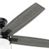 Hunter Fan 52" Anisten Ceiling Fan With LED Light And Pull Chain, Matte Black