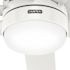 Hunter Fan 52" Brazos Ceiling Fan With LED Light, Damp Rated, Fresh White