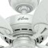 Hunter Fan 54" Bayview Ceiling Fan And Pull Chain, Damp Rated, White