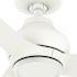 Hunter Fan 52" Mazzini Ceiling Fan, Damp Rated, Matte White