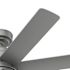 Hunter Fan 52" Brazos Ceiling Fan With LED Light, Damp Rated, Matte Silver
