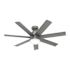 Hunter Fan 52" Brazos Ceiling Fan With LED Light, Damp Rated, Matte Silver