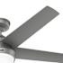 Hunter Fan 52" Skyflow Weathermax Ceiling Fan With LED Light, Matte Silver