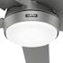 Hunter Fan 52" Skyflow Weathermax Ceiling Fan With LED Light, Matte Silver