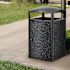 Alpine Industries All Weather Outdoor Trash Can Receptacle With Door And Panels