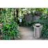 Alpine Industries 36 Gallon Outdoor Silver Trash Can Receptacle Bin With Lid