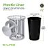 Alpine Industries 36 Gallon Outdoor Silver Trash Can Receptacle Bin With Lid