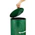 Alpine Industries 10 Gallon Steel Pet Waste Green Receptacle Trash Can With Lid