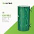Alpine Industries 10 Gallon Steel Pet Waste Green Receptacle Trash Can With Lid
