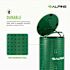 Alpine Industries 10 Gallon Steel Pet Waste Green Receptacle Trash Can With Lid