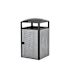 Alpine Industries 55-Gallon All Weather Outdoor Trash Can Receptacle With Door