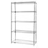 Quantum Storage Systems Wire Shelving Starter Kit 24x12x86 Grey Epoxy - 5 Shelf